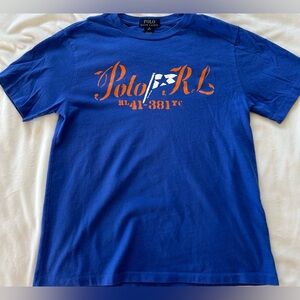 Preppy Polo by Ralph Lauren Blue Short Sleeve Shirt for boys M (10-12)